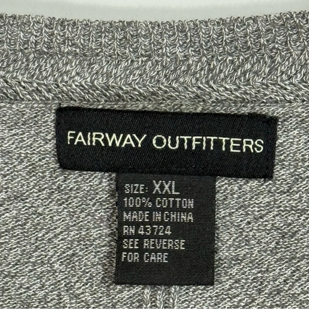 Fairway Outfitters Mens XXL Gray Knit Sweater Vest 90s Y2K Golf Revival Preppy